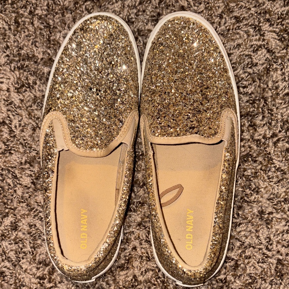 Old Navy Gold Glitter Sneakers